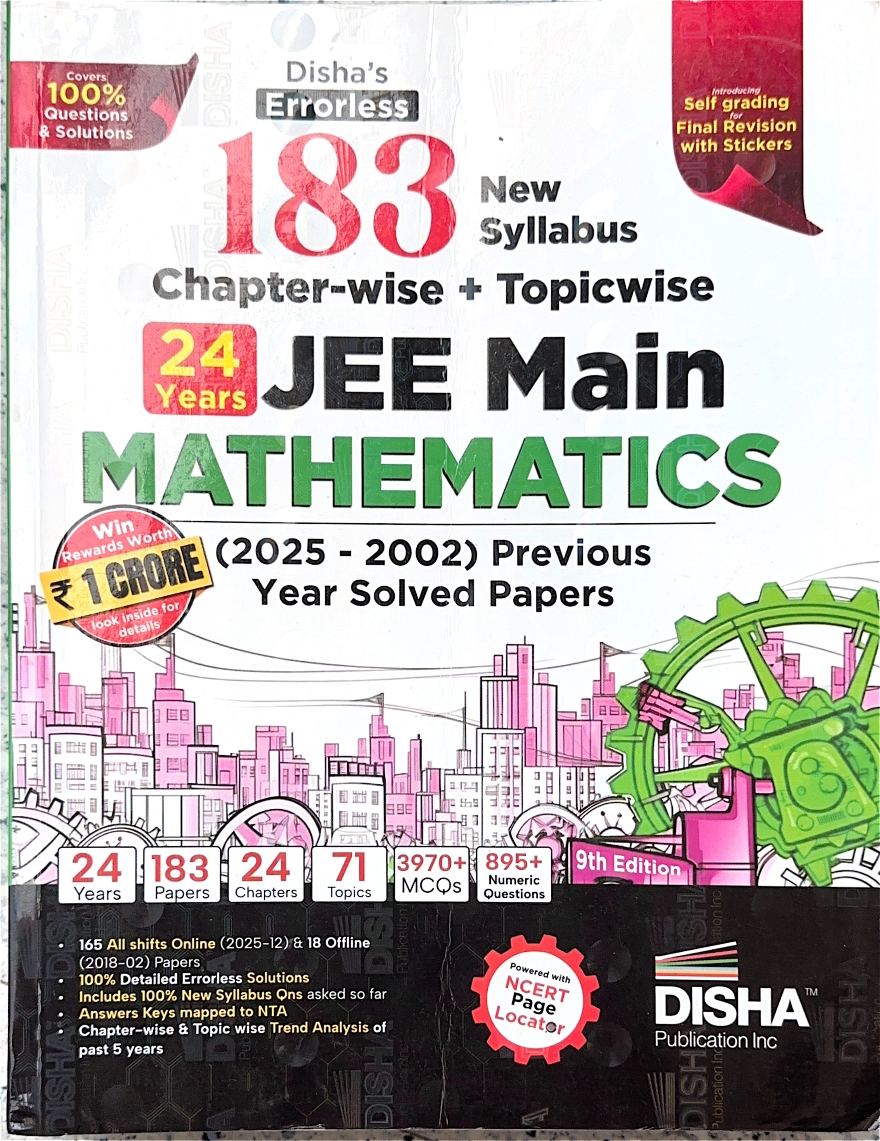 Disha JEE Main MATHEMATICS (2025 – 2002)_ 183 New Syllabus